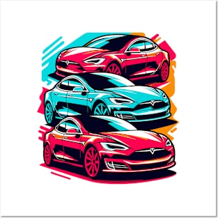 Tesla Model S Posters and Art